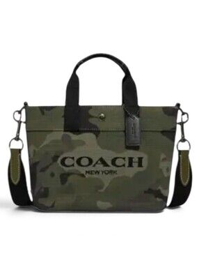 Coach  Camo Canvas  Bag in Green and Black